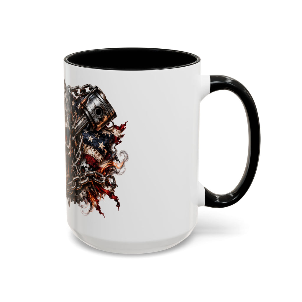 Skull & American Flag Coffee Mug (Accent, 11/15oz)