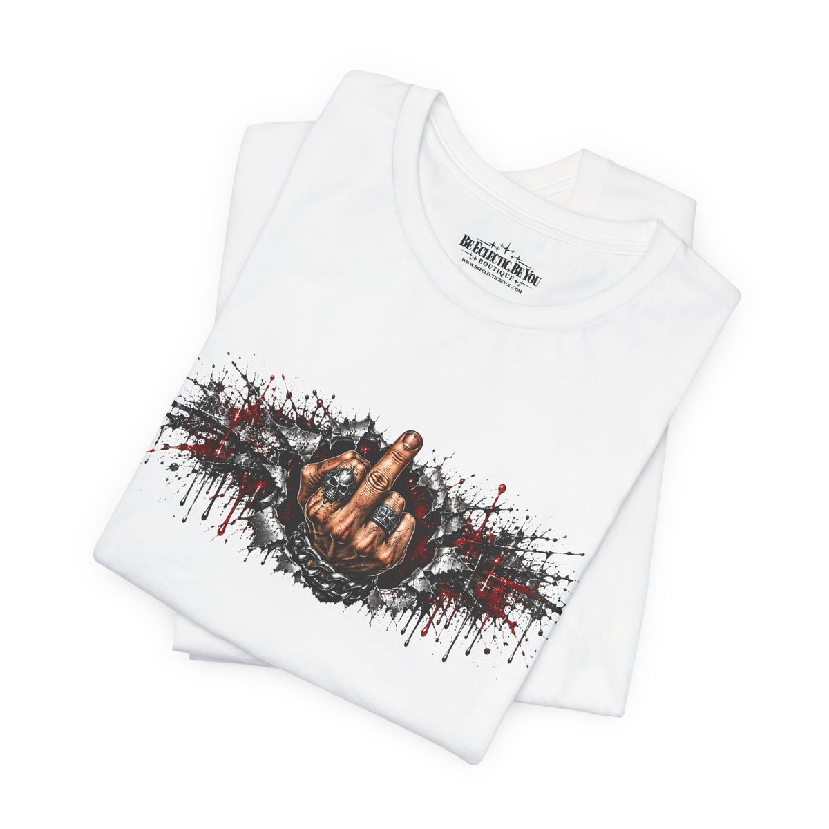 Rock On Hand Gesture Graphic T-Shirt
