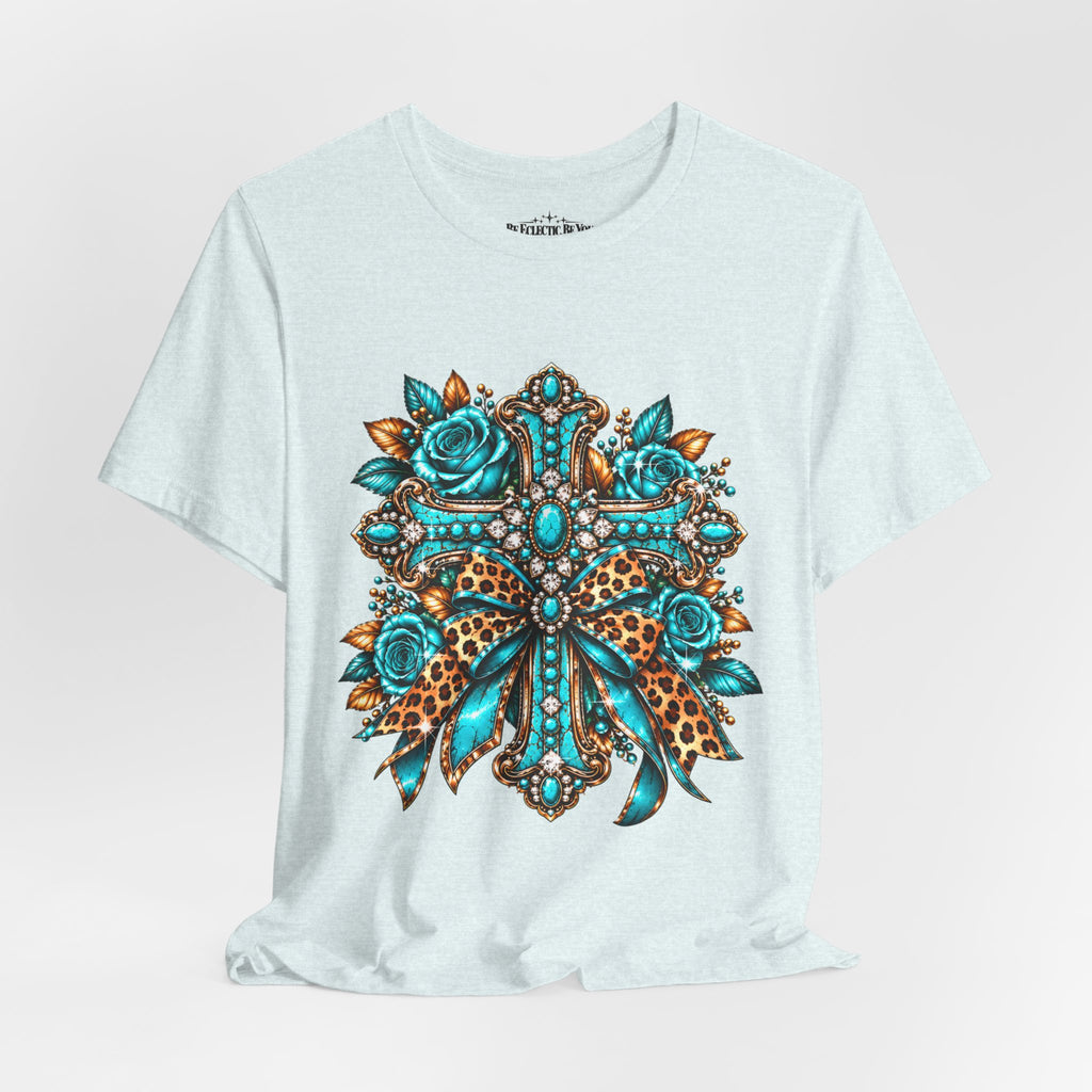 Bohemian Turquoise Floral Paisley T-Shirt