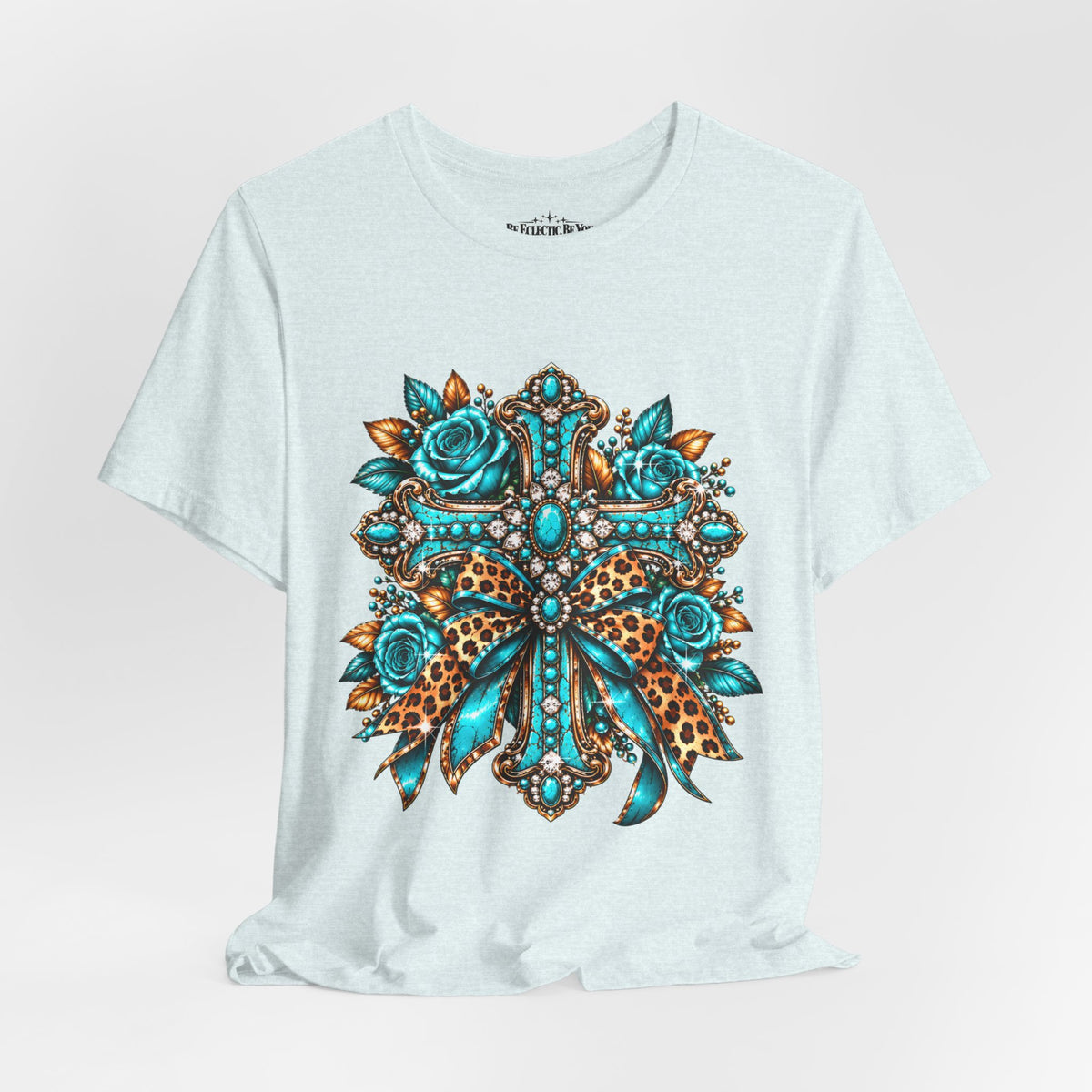 Bohemian Turquoise Floral Paisley T-Shirt