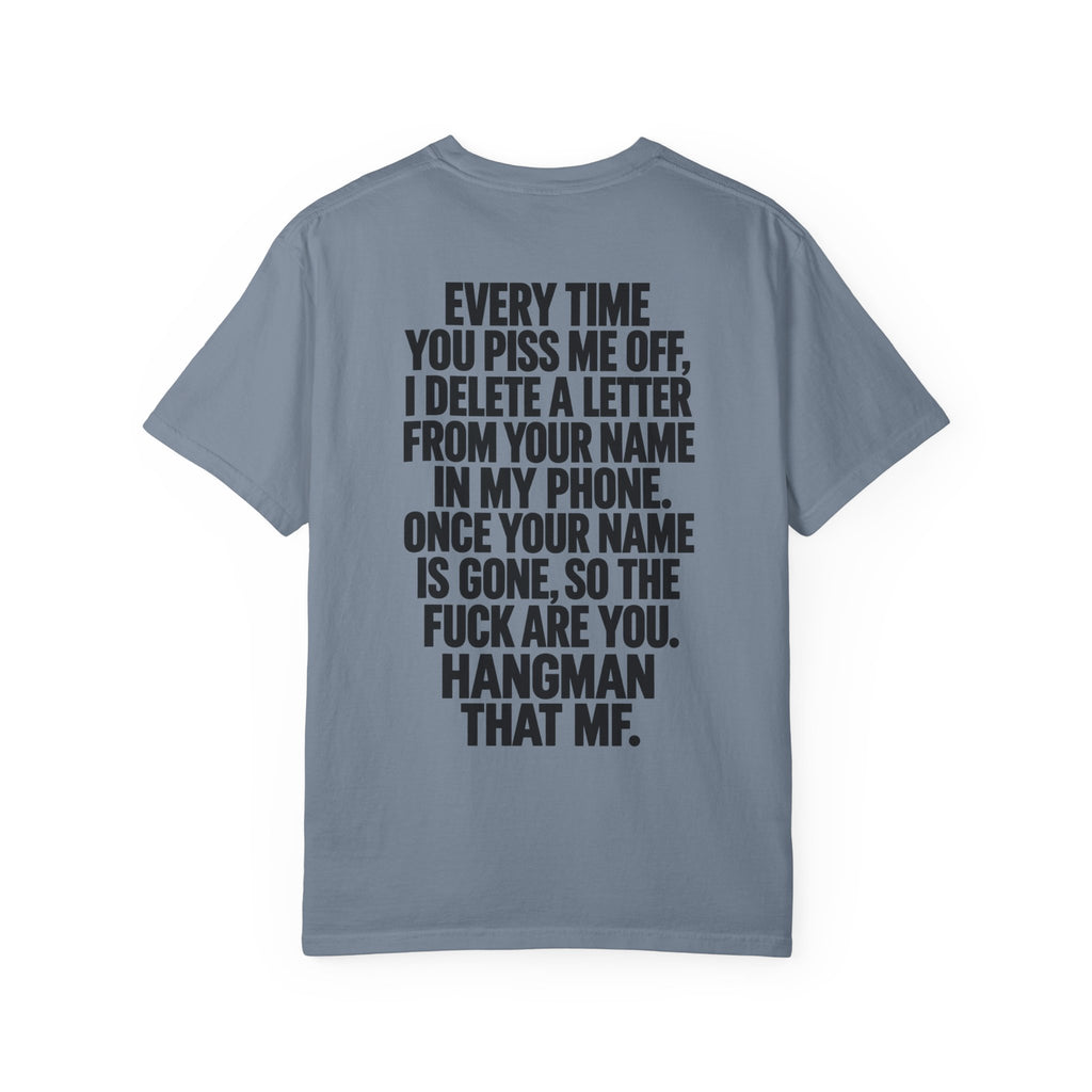 Hangman Game Unisex Garment-Dyed T-shirt