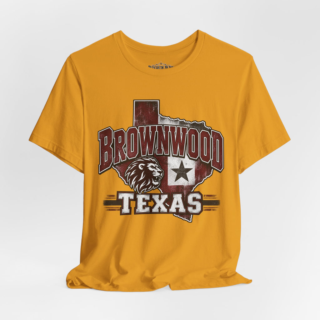Brownwood Texas Lion Star Graphic T-Shirt