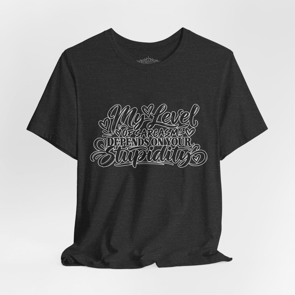My Level of Sarcasm Depends on Your Stupidity T-Shirt