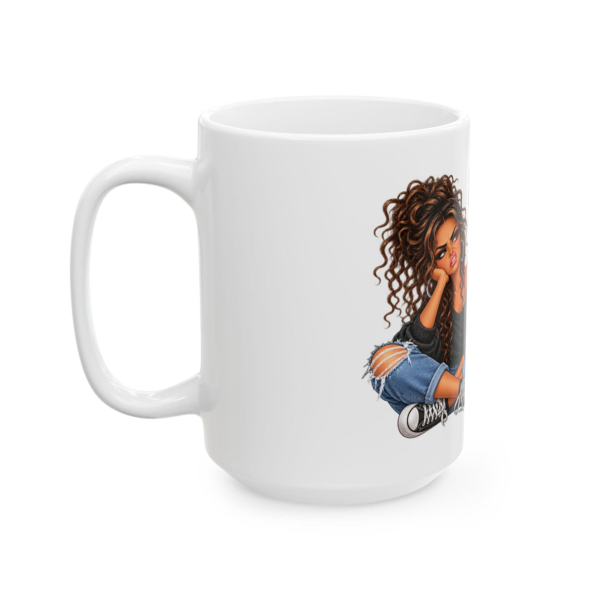 Funny Graphic Mug - "Some People Meditate, I Sigh, Hum, and Squeak a Little" Coffee Cup
