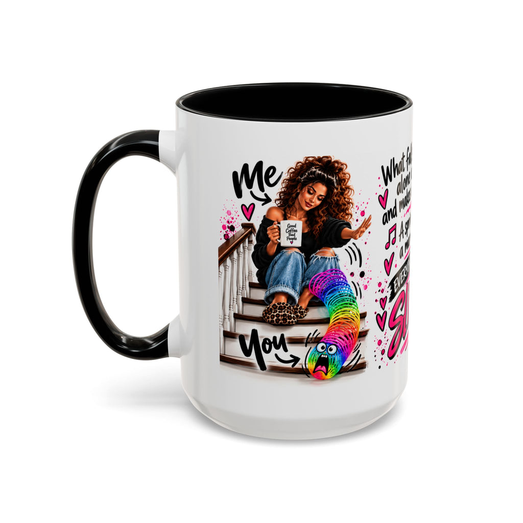 Slinky Coffee Mug — Funny Rainbow Slinky Gift for Friends & Teachers