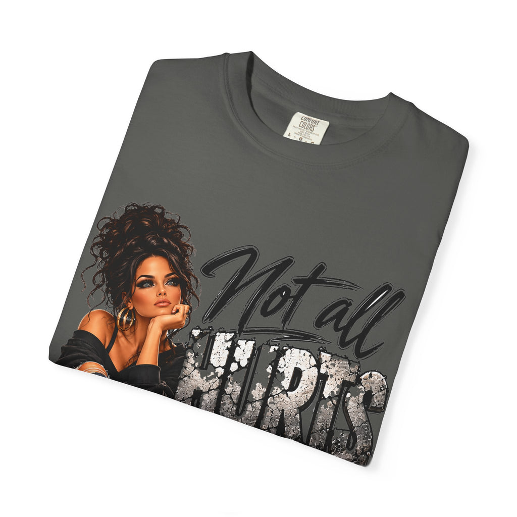 T-Shirt — "Not All Hurts Can Be Photographed" Graphic Tee (Sad Girl Illustration)
