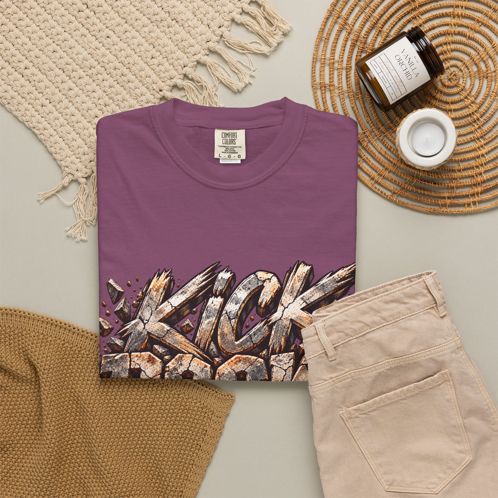 Kick Rocks T‑Shirt — Grunge Stone Graffiti Tee