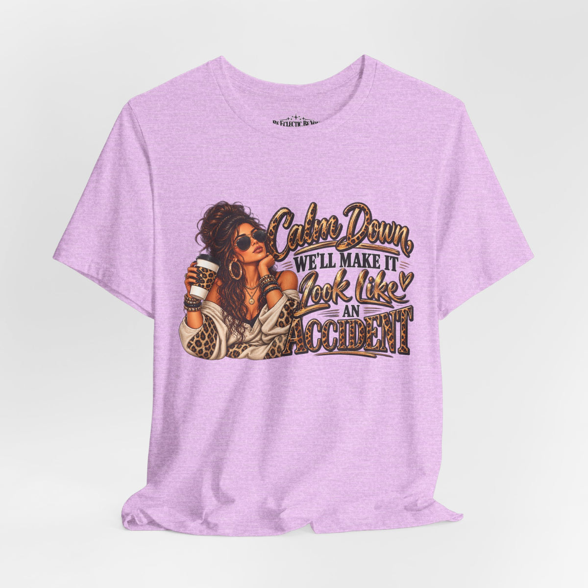 Calm Down Accident Graphic T-Shirt