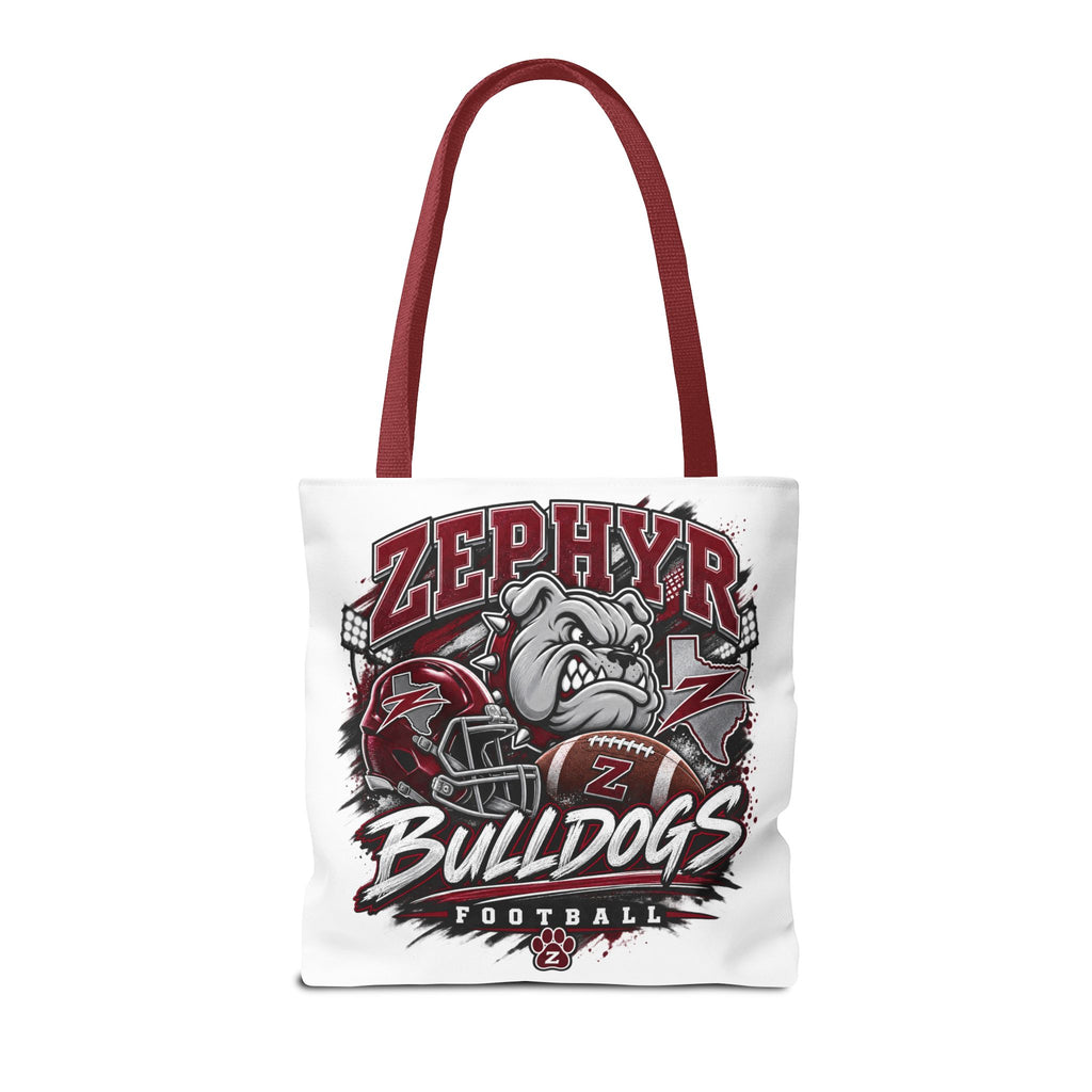 Bulldogs Football Tote Bag — Zephyr Mascot Collegiate Game Day Tote