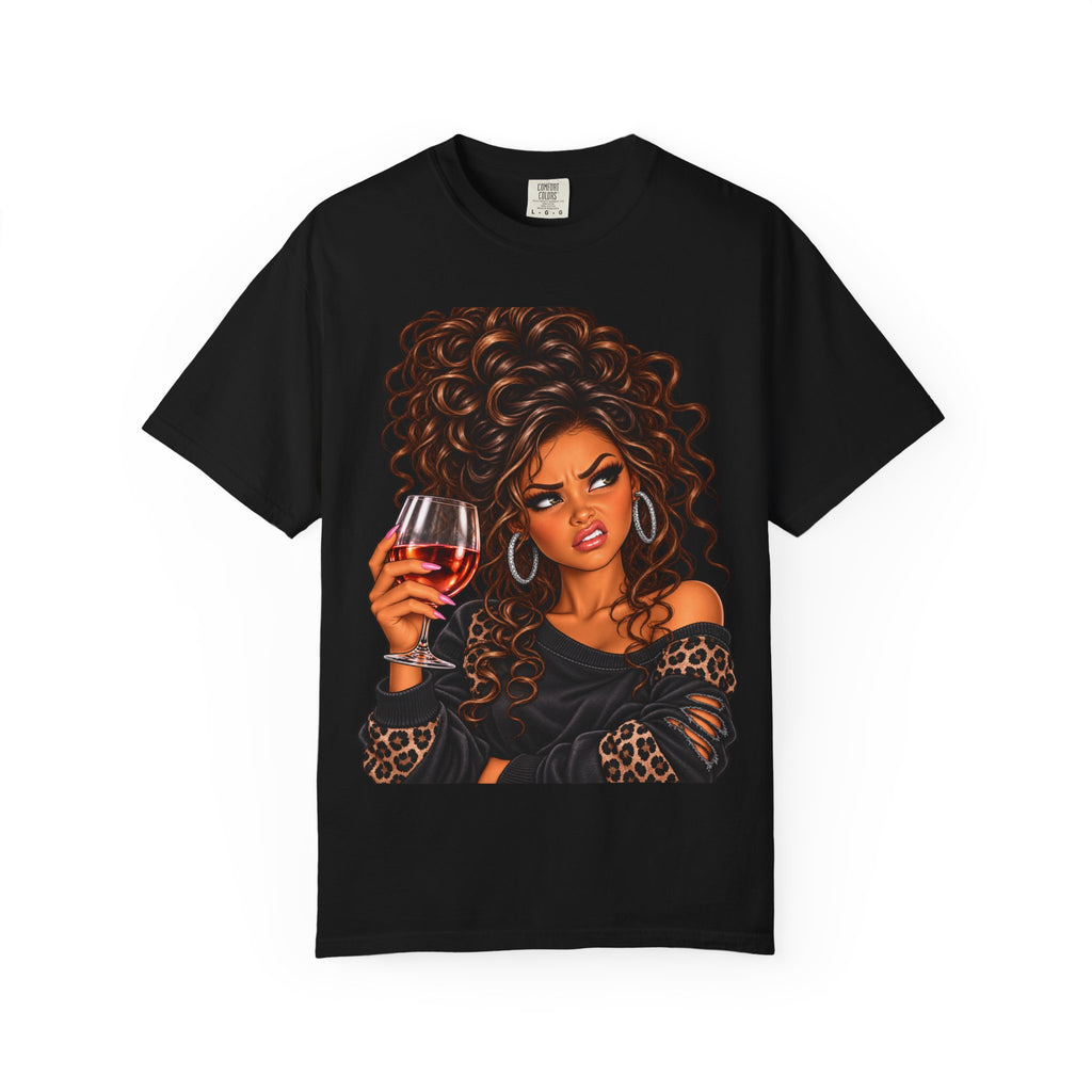 Sassy Curly Girl Wine T-Shirt