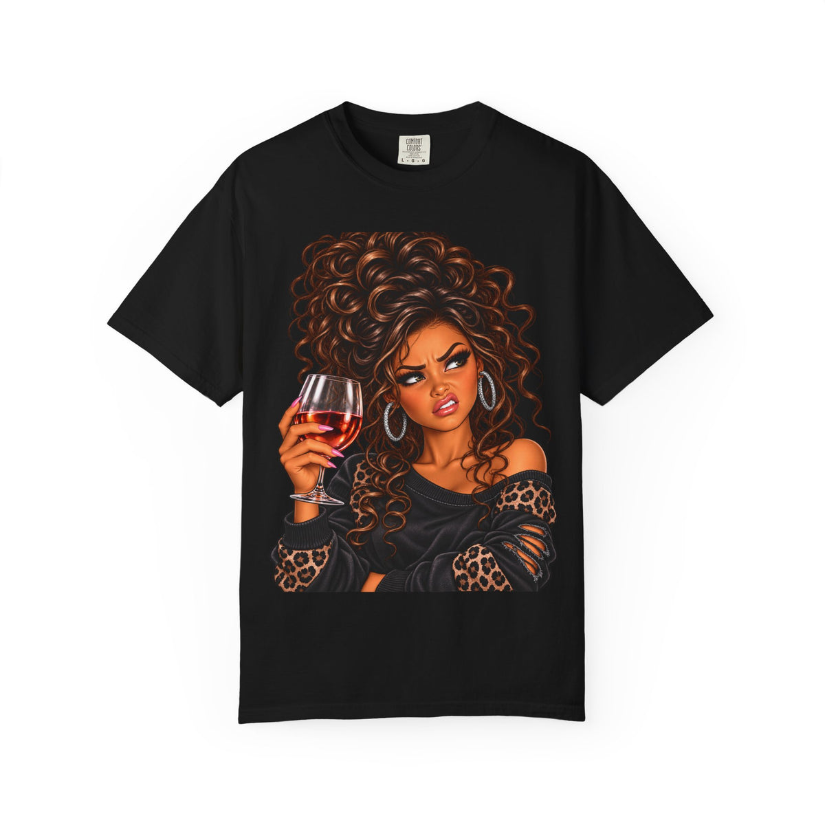 Sassy Curly Girl Wine T-Shirt