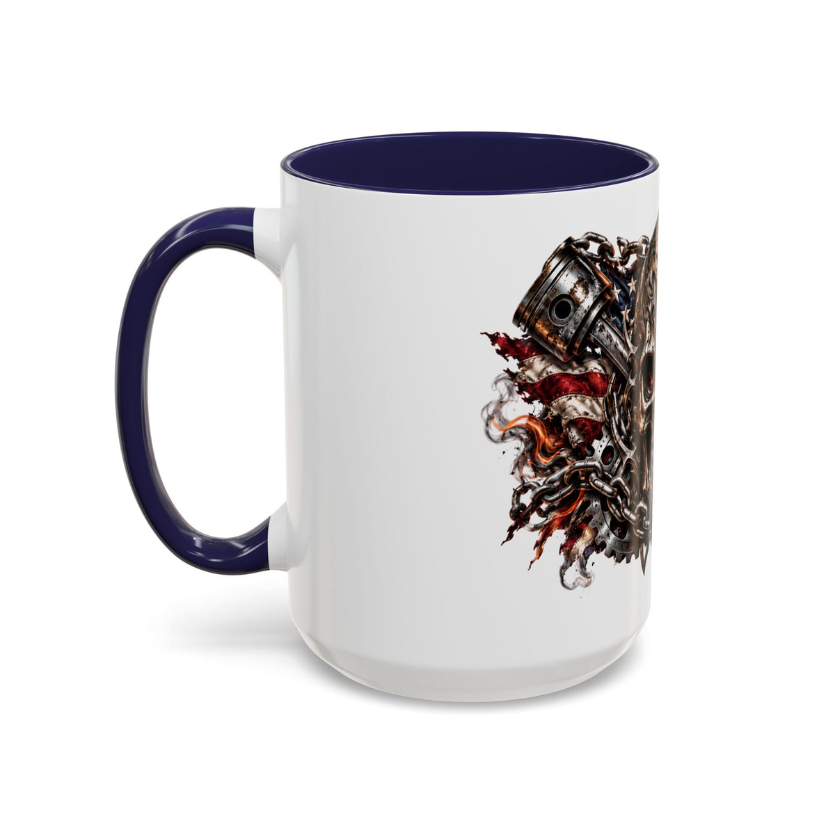 Skull & American Flag Coffee Mug (Accent, 11/15oz)
