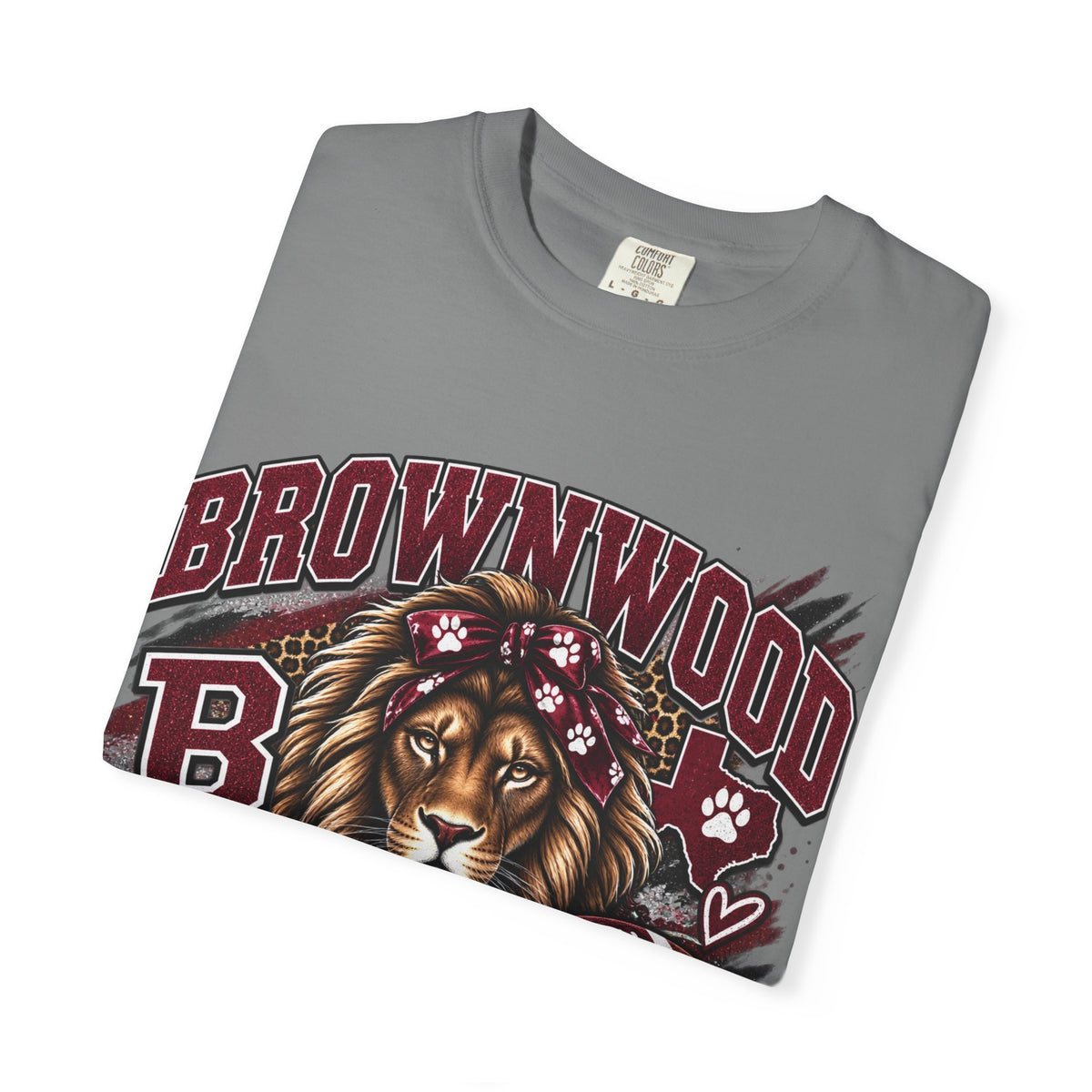 Brownwood Lion Mom T‑Shirt — High School Mascot Football Mom Tee