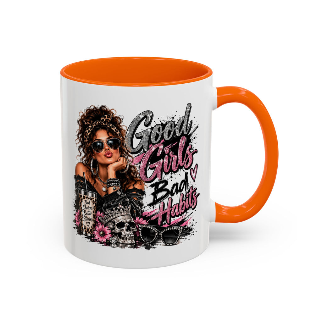 Good Girls Bad Habits Accent Coffee Mug – 11/15oz Stylish Graphic Mug for Trendy Women