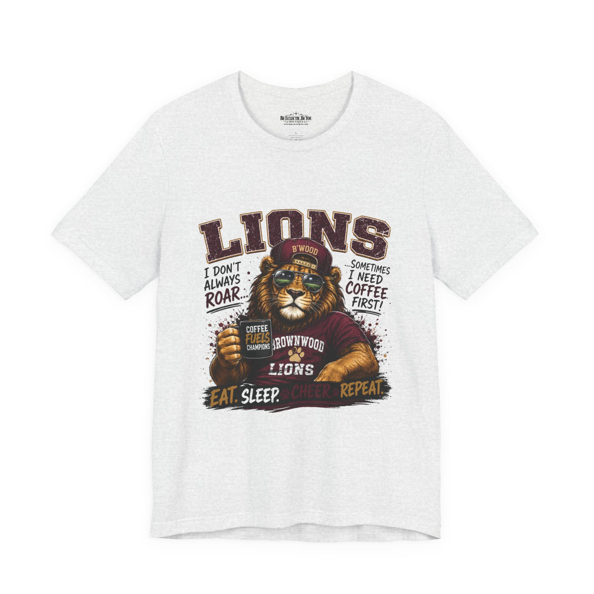 Lions Coffee First Eat Sleep Repeat Graphic T-Shirt