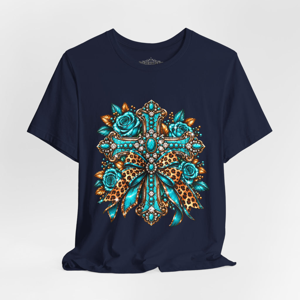 Bohemian Turquoise Floral Paisley T-Shirt
