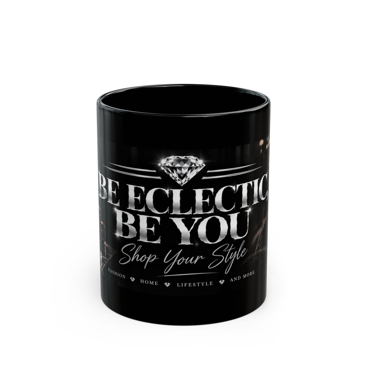 Be Eclectic, Be You Black Mug