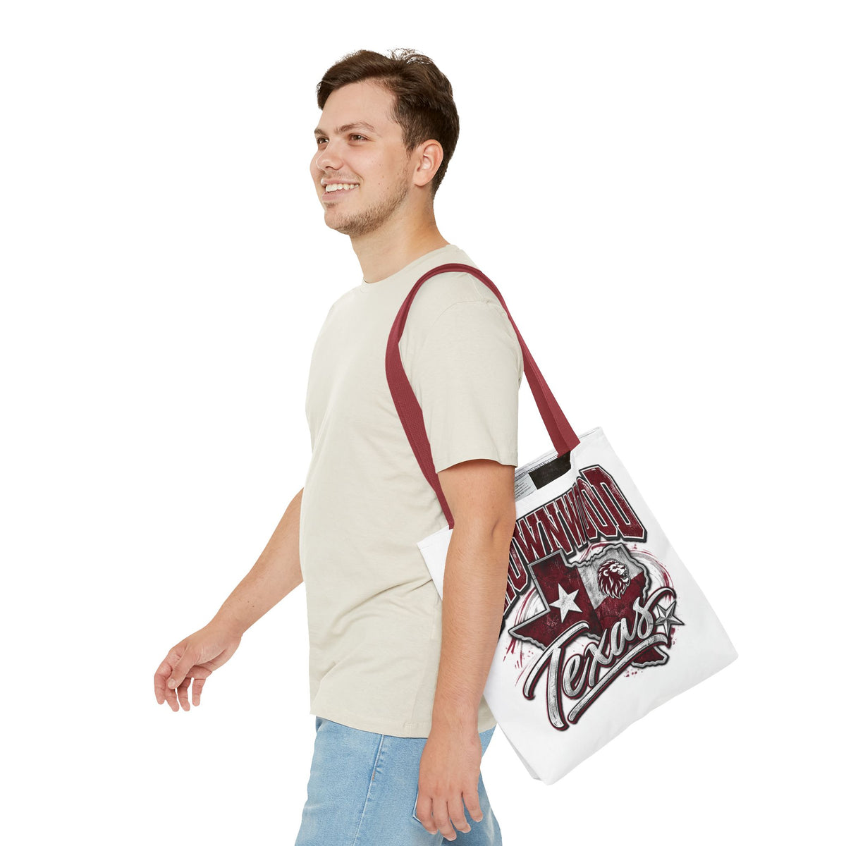 Brownwood Texas Tote Bag – Vintage State Pride AOP Canvas Tote