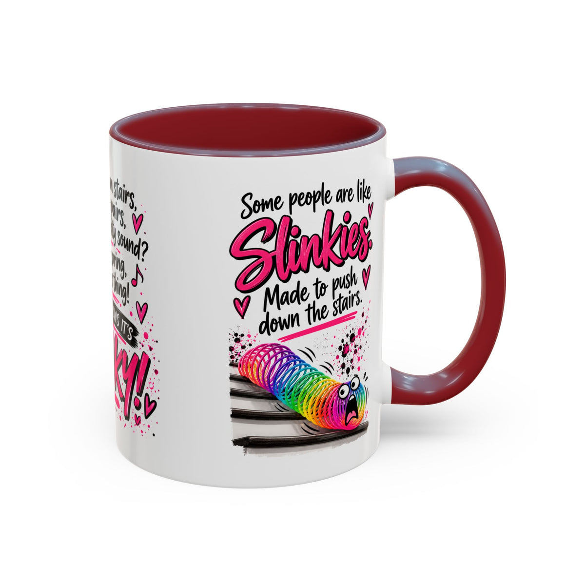 Slinky Coffee Mug — Funny Retro Toy Quote Accent Mug (11/15 oz)