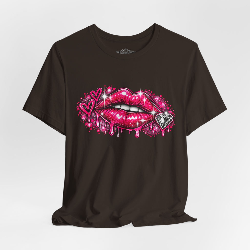 Sparkly Pink Lips Graphic Tee