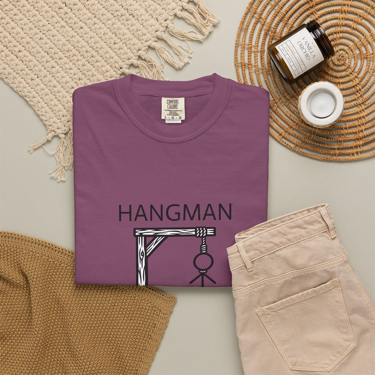 Hangman Game Unisex Garment-Dyed T-shirt