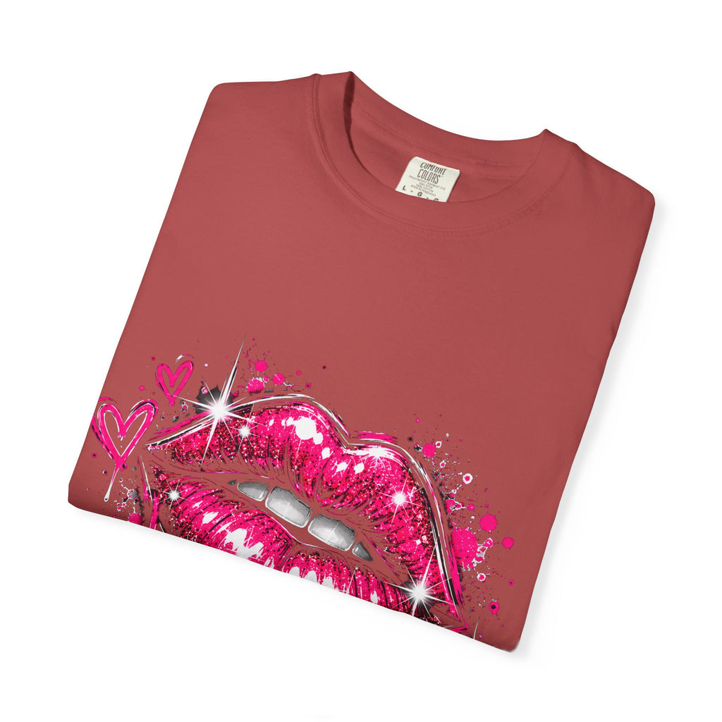 Dripping Pink Kiss T‑Shirt — Graffiti Lip Art Tee