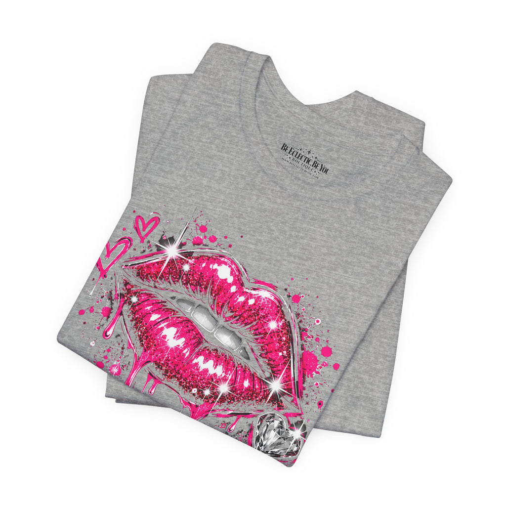 Kiss Lips Graphic Tee Sparkly