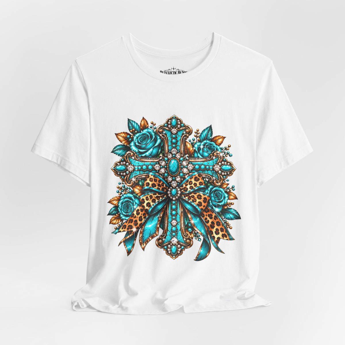 Bohemian Turquoise Floral Paisley T-Shirt
