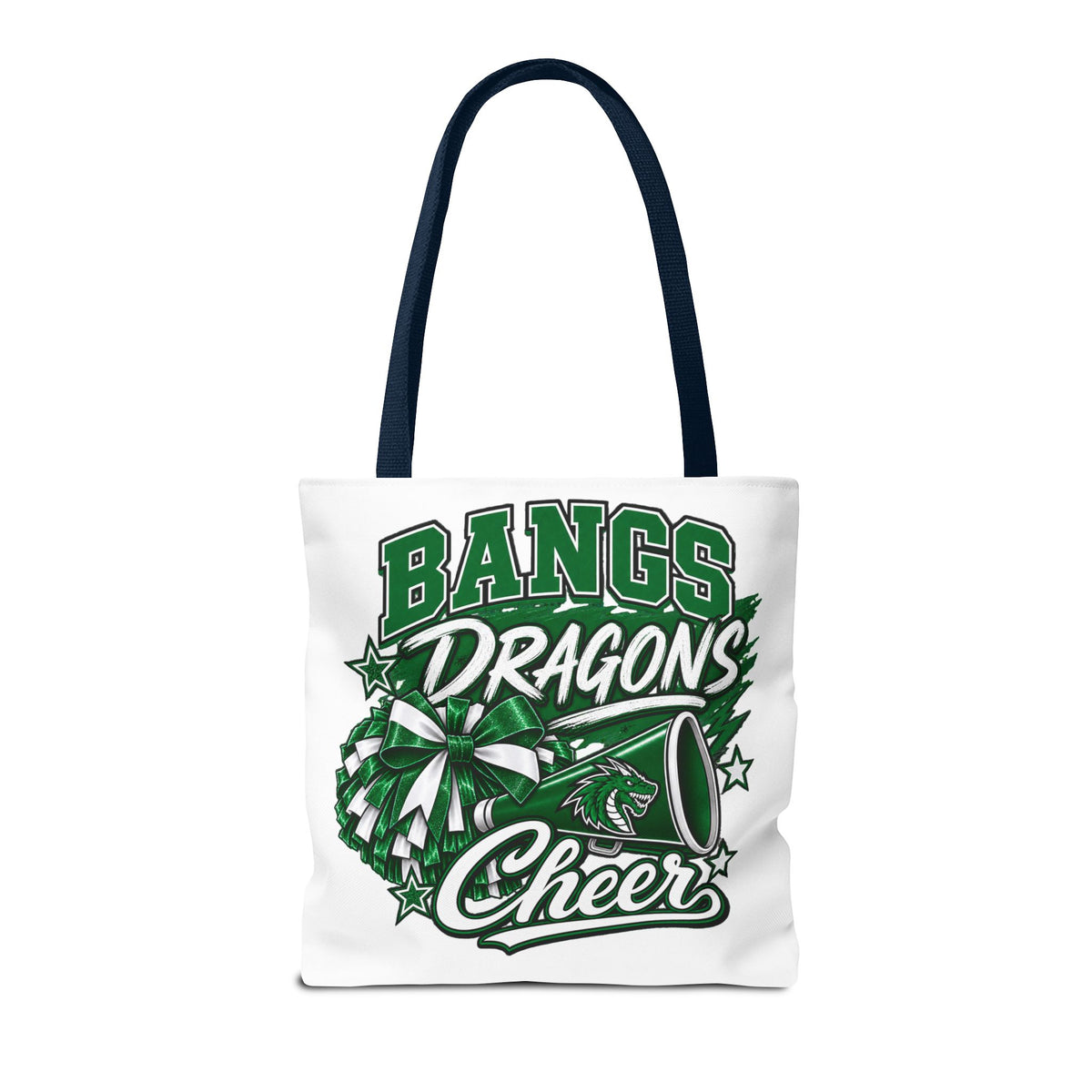 Bangs Dragons Cheer Tote Bag – Pom-Pom & Megaphone School Spirit Tote