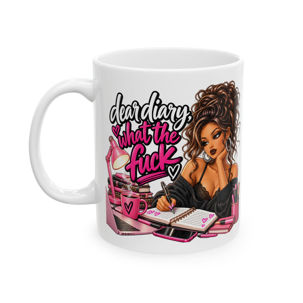 Makeup Lover Ceramic Mug — "Dear Class, What's Your Fave?" Pink Beauty Coffee Cup (11oz/15oz)