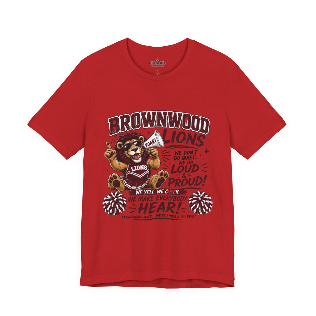 Brownwood Lions Team Spirit Cheer Jersey Tee