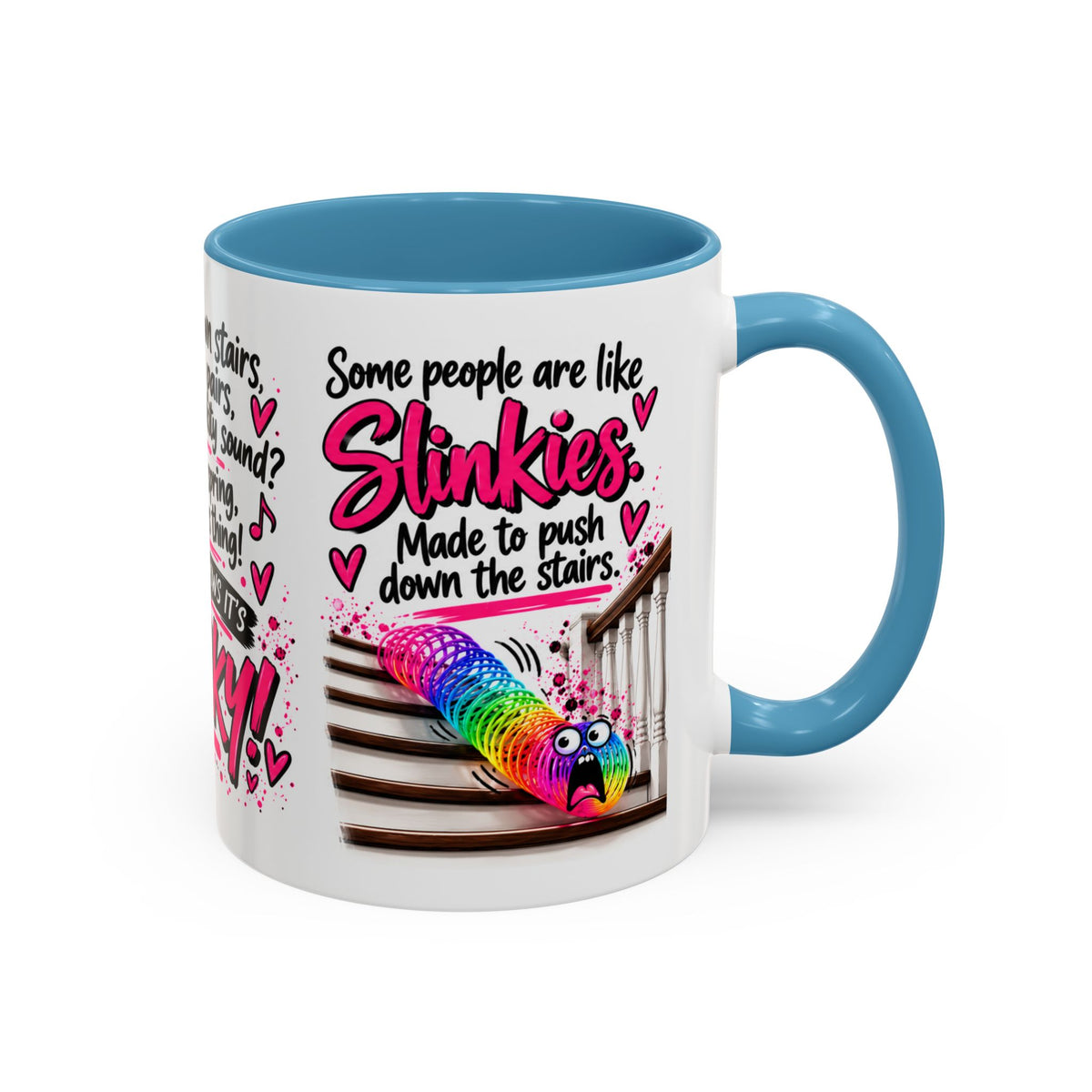 Slinky Coffee Mug — Funny Rainbow Slinky Gift for Friends & Teachers