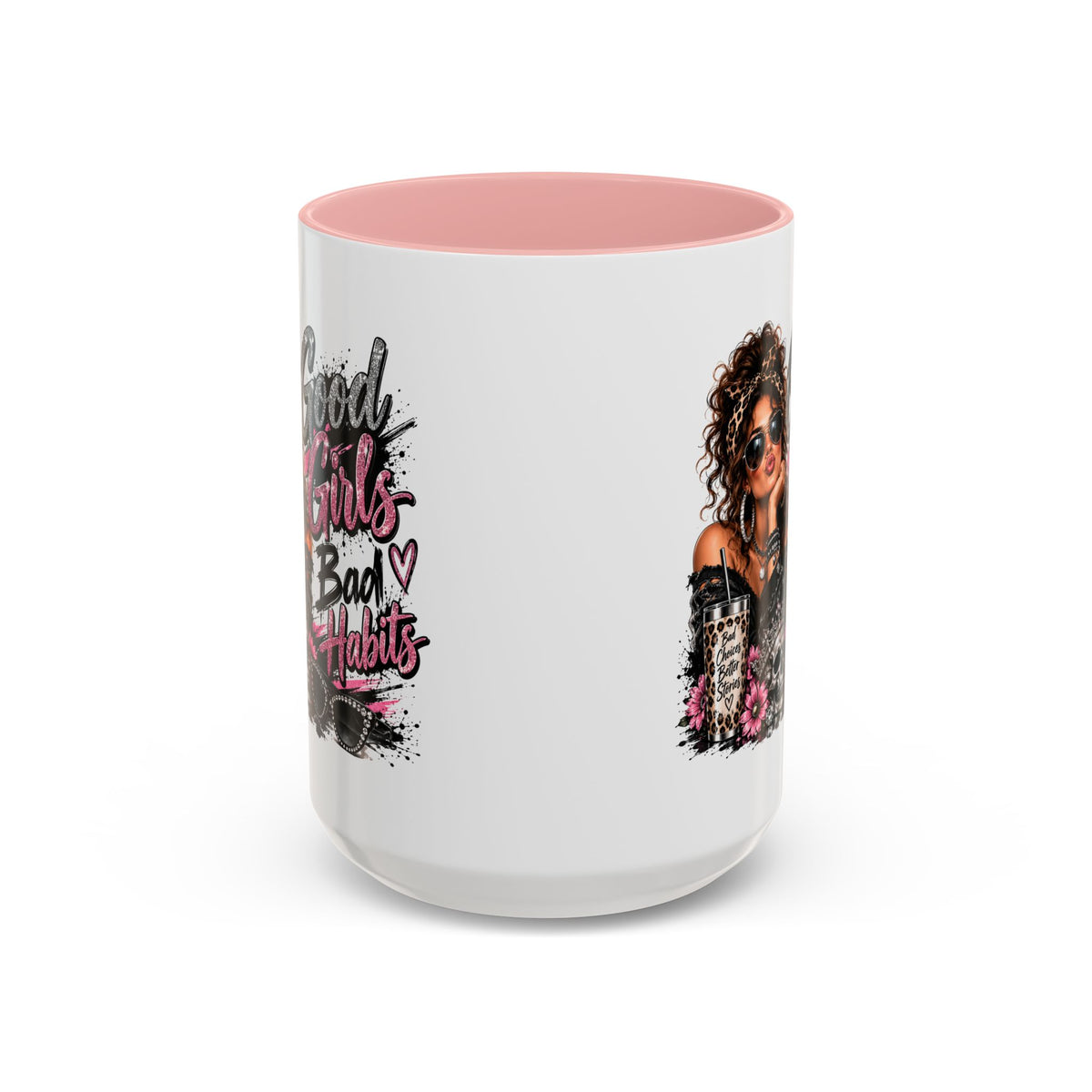 Good Girls Bad Habits Accent Coffee Mug – 11/15oz Stylish Graphic Mug for Trendy Women