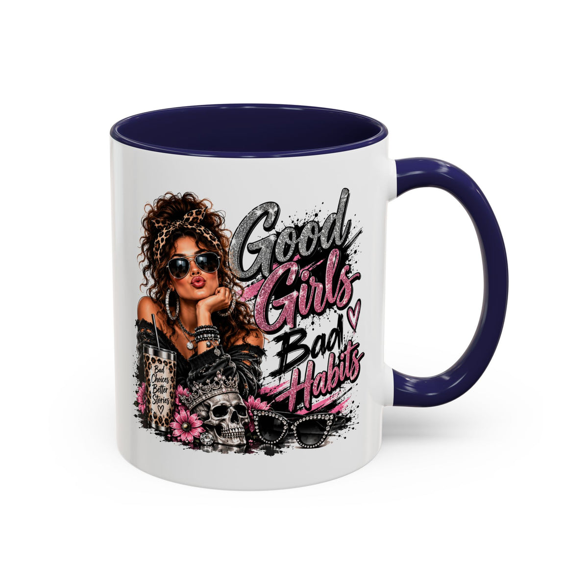 Good Girls Bad Habits Accent Coffee Mug – 11/15oz Stylish Graphic Mug for Trendy Women