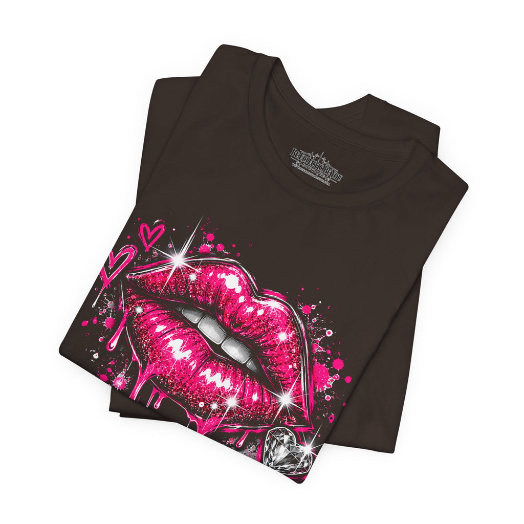 Kiss Lips Graphic Tee Sparkly