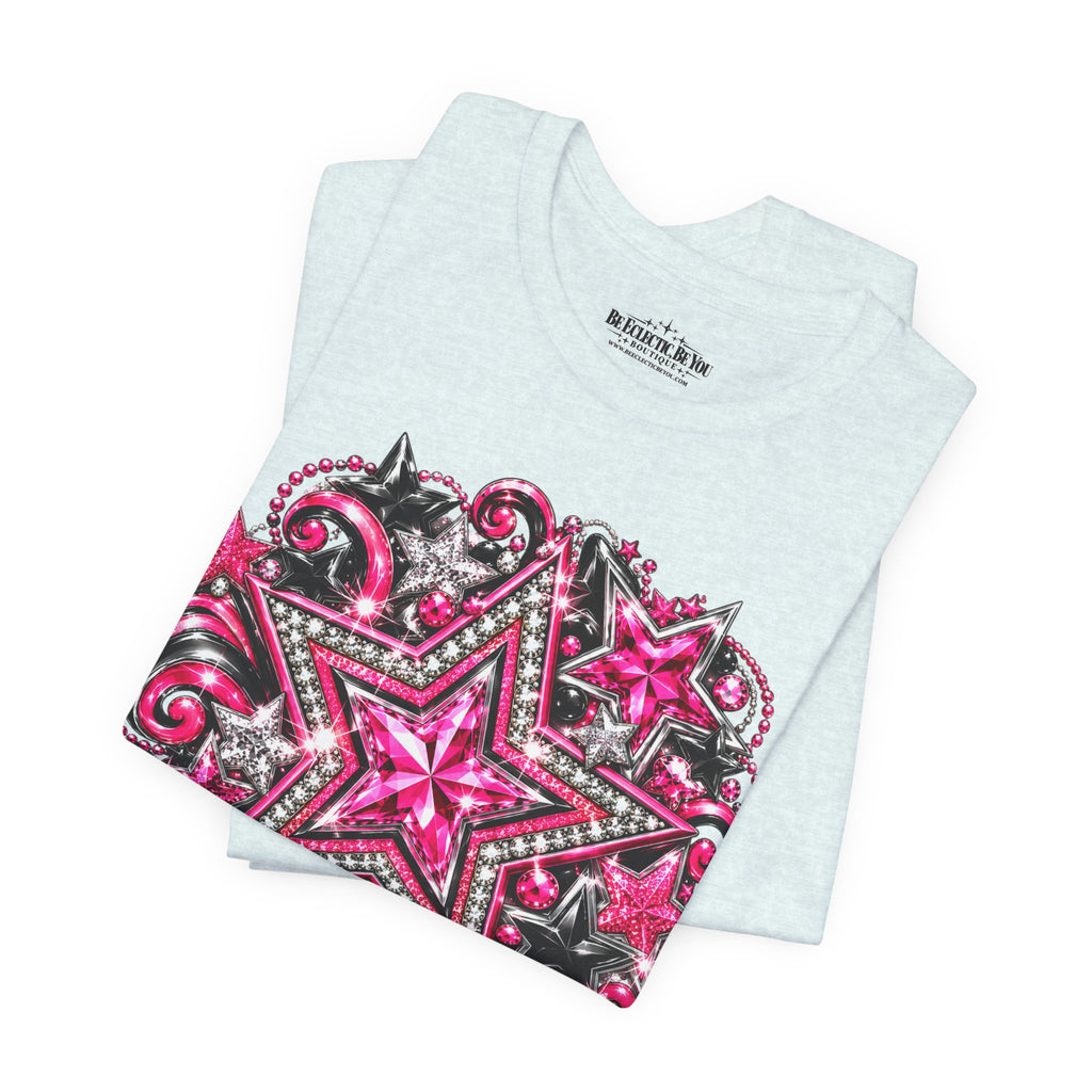Pink Star Swirl Graphic Tee