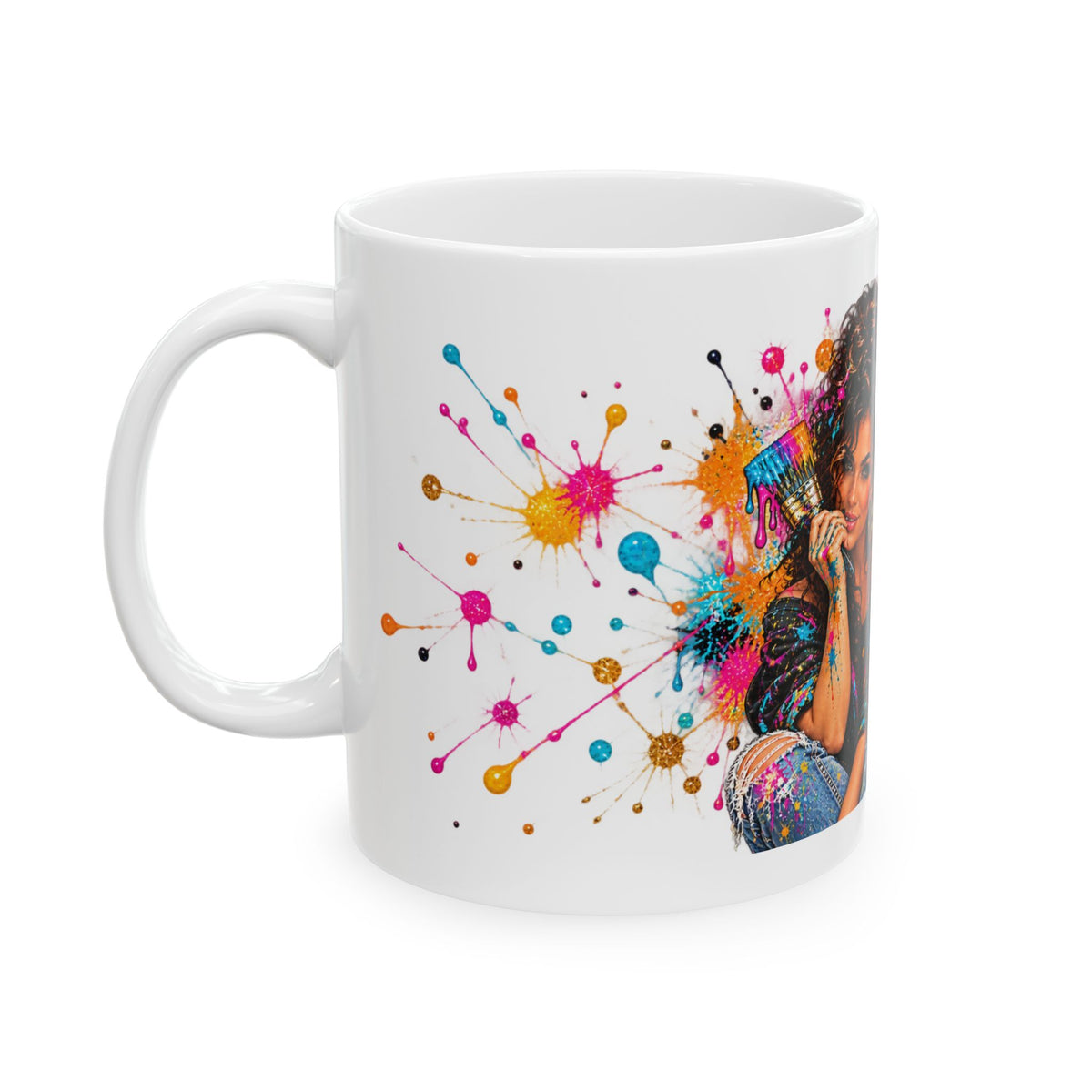 If They Want to Paint You as the Villain Then Pose — Colorful Empowerment Ceramic Mug (11oz/15oz)