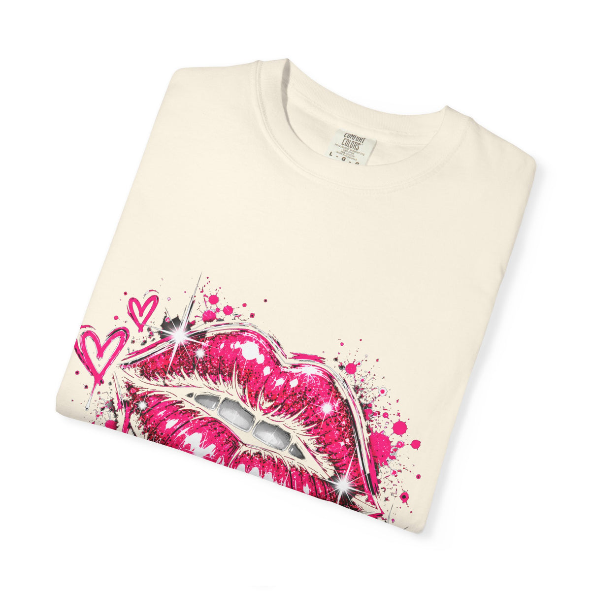 Dripping Pink Kiss T‑Shirt — Graffiti Lip Art Tee