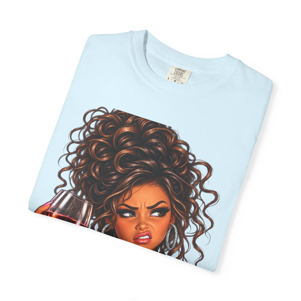 Sassy Curly Girl Wine T-Shirt