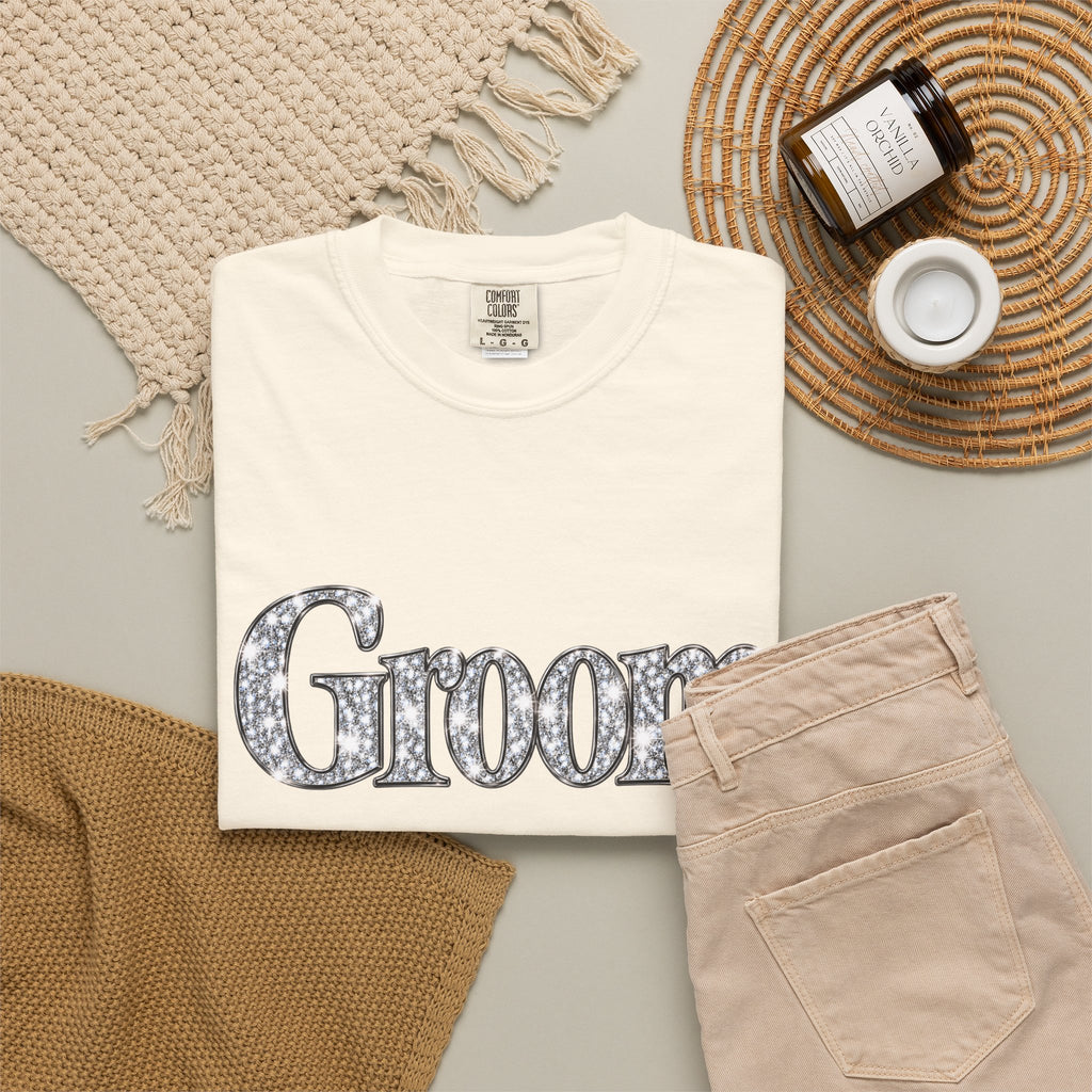 Groom Logo T-Shirt — Wedding Party Tee for Groom and Groomsmen