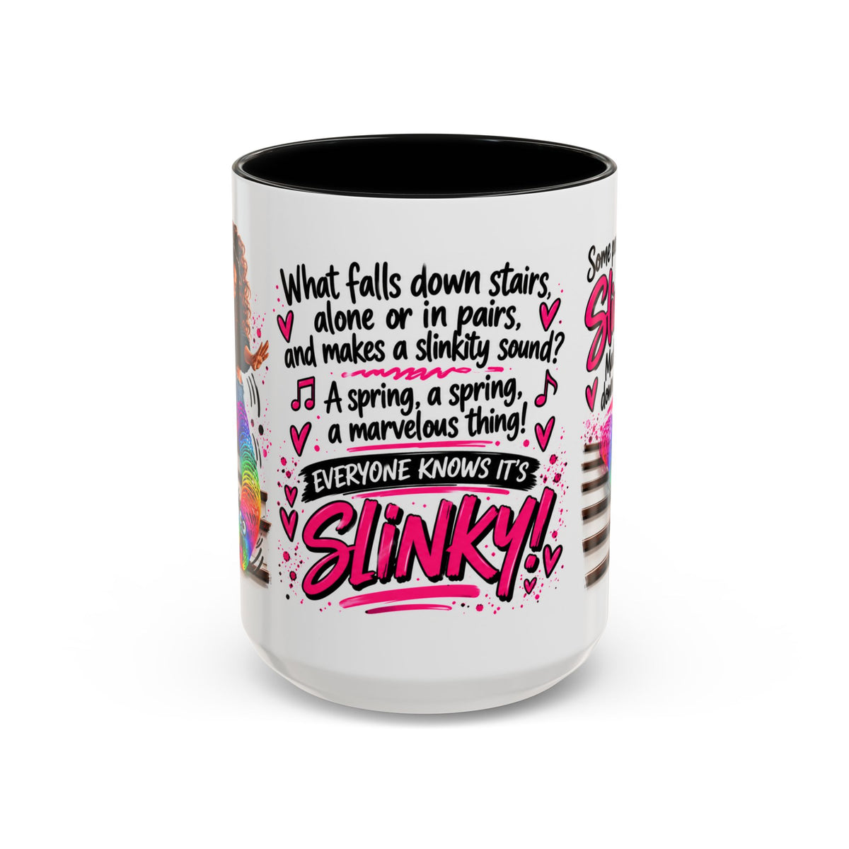 Slinky Coffee Mug — Funny Rainbow Slinky Gift for Friends & Teachers