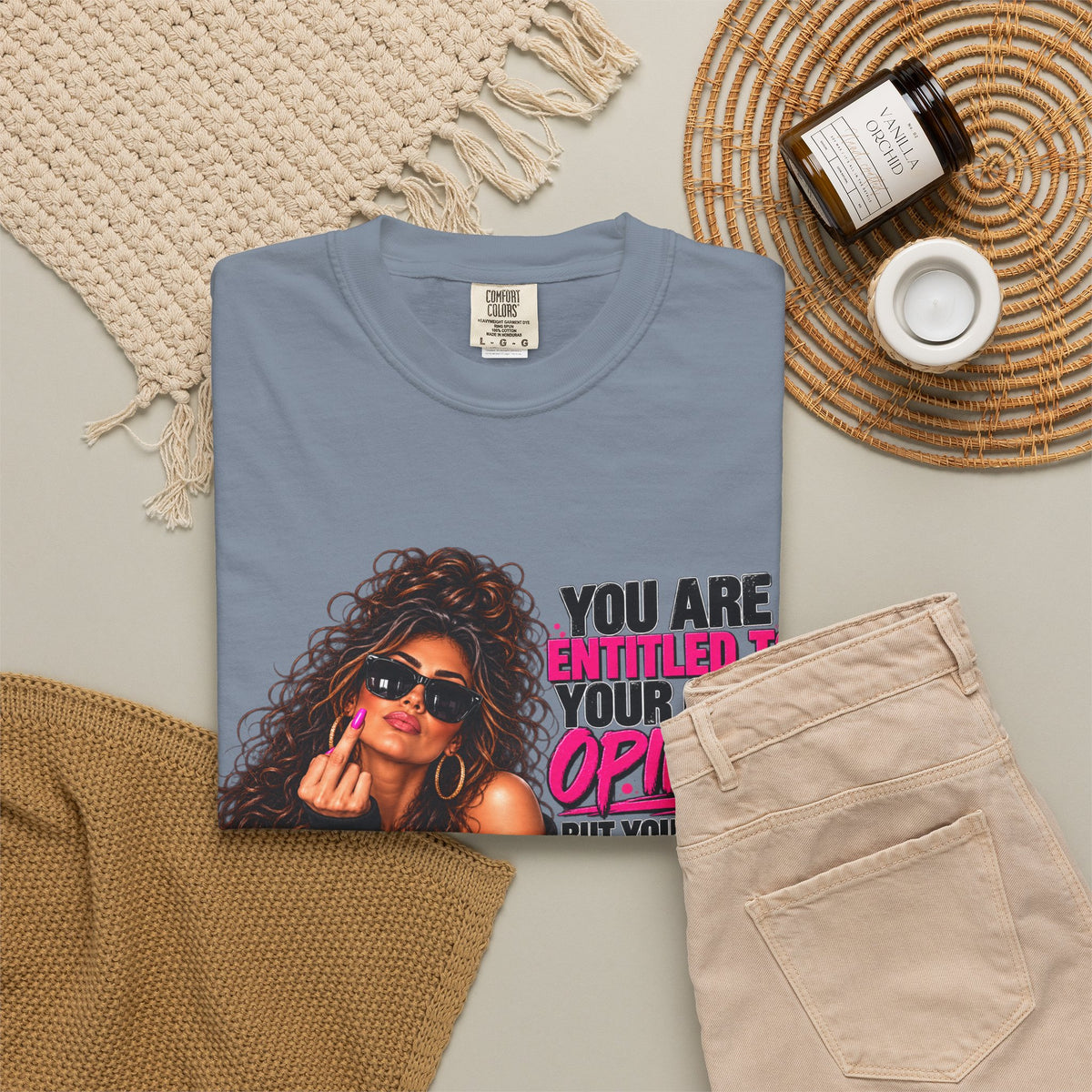 T-Shirt — "You Are Entitled to Your Own Opinion" Retro Sassy Graphic Tee
