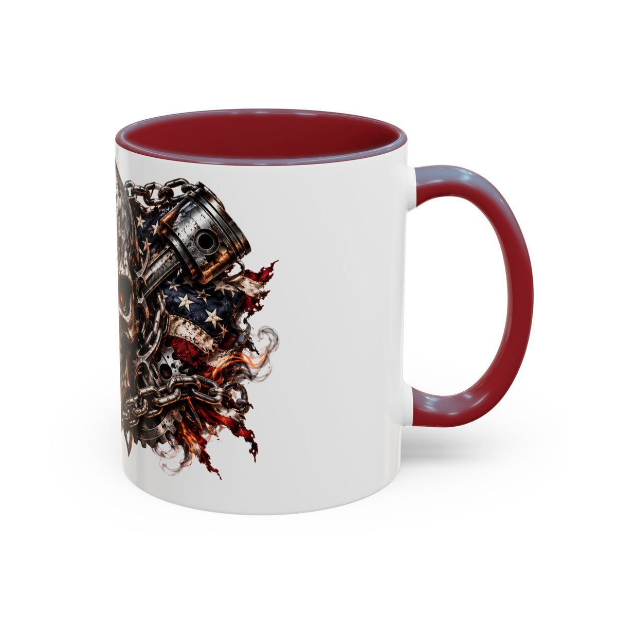 Skull & American Flag Coffee Mug (Accent, 11/15oz)