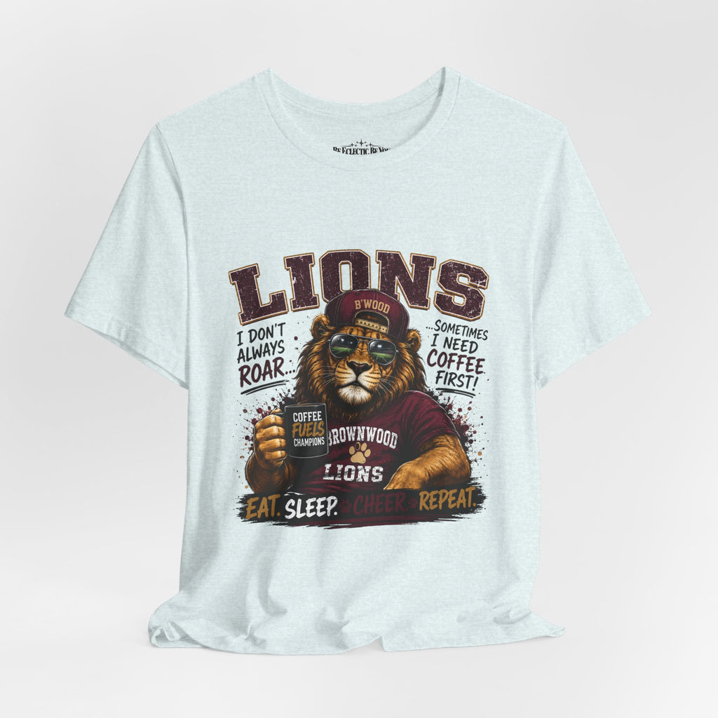 Lions Coffee First Eat Sleep Repeat Graphic T-Shirt