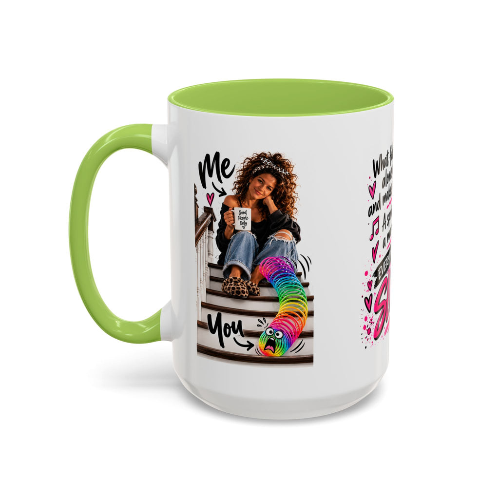 Slinky Coffee Mug — Funny Retro Toy Quote Accent Mug (11/15 oz)
