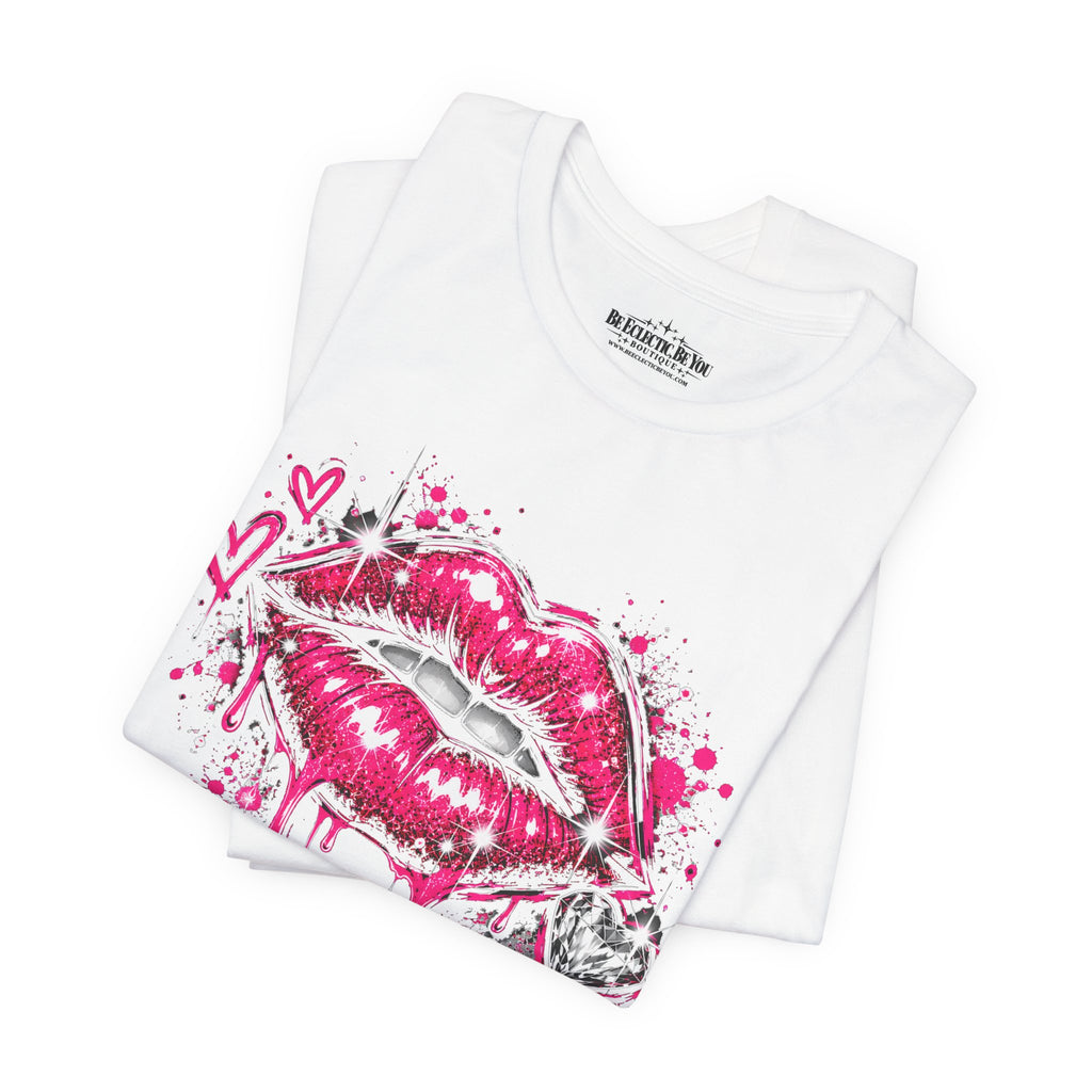 Kiss Lips Graphic Tee Sparkly
