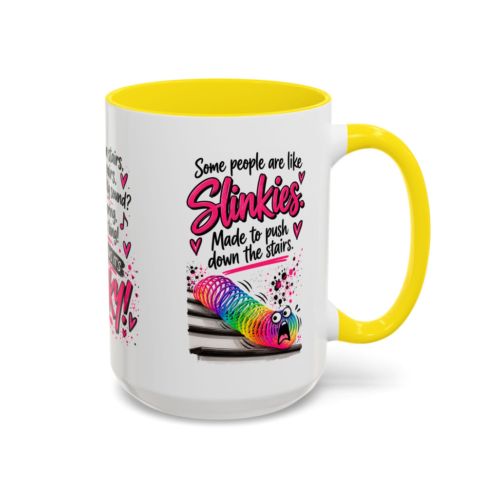 Slinky Coffee Mug — Funny Retro Toy Quote Accent Mug (11/15 oz)