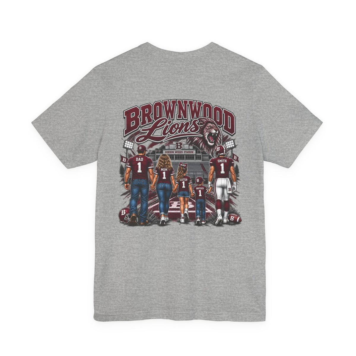 Brownwood Lions Family Football Graphic T-Shirt
