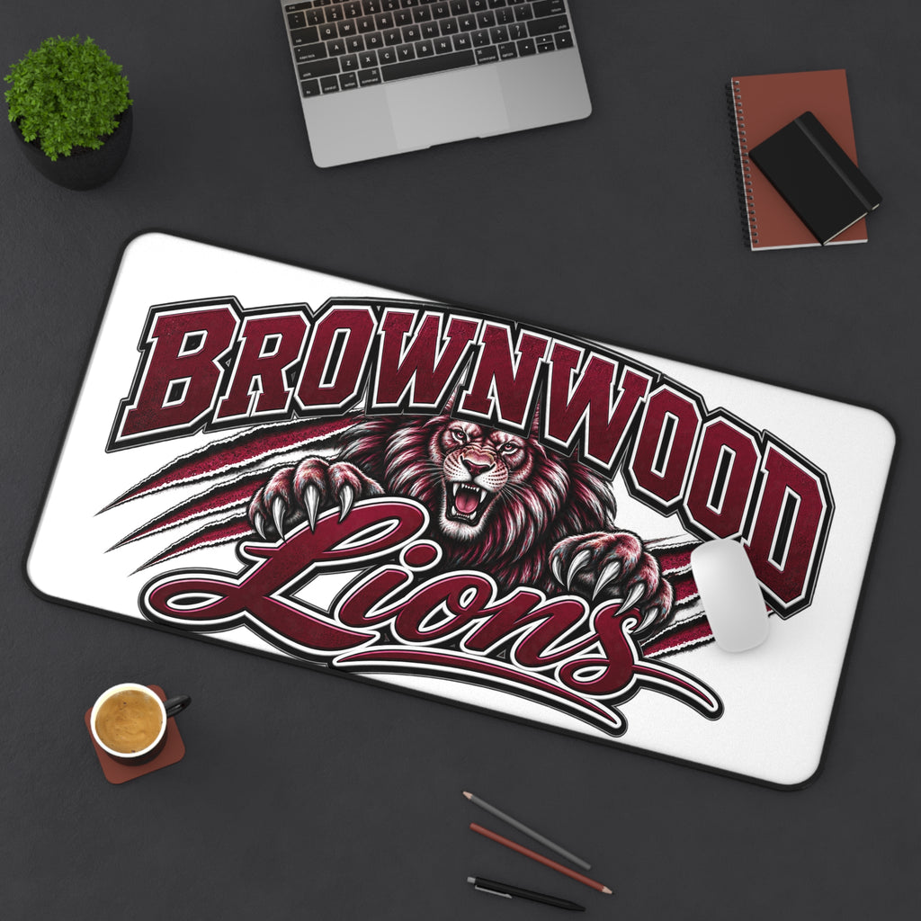 Brownwood Lions Desk Mat — School Mascot Mouse Pad for Students & Alumni