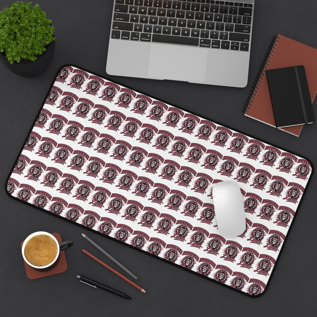 Vintage Typewriter Pattern Desk Mat — Retro Office Mouse Pad
